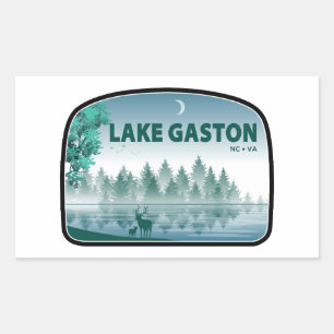 Sticker Rectangulaire Lac Gaston Caroline du Nord Virginie Deer