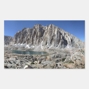 Sticker Rectangulaire Lac Guitar et Mt Whitney - sentier John Muir