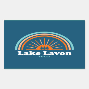 Sticker Rectangulaire Lac Lavon Texas Rainbow