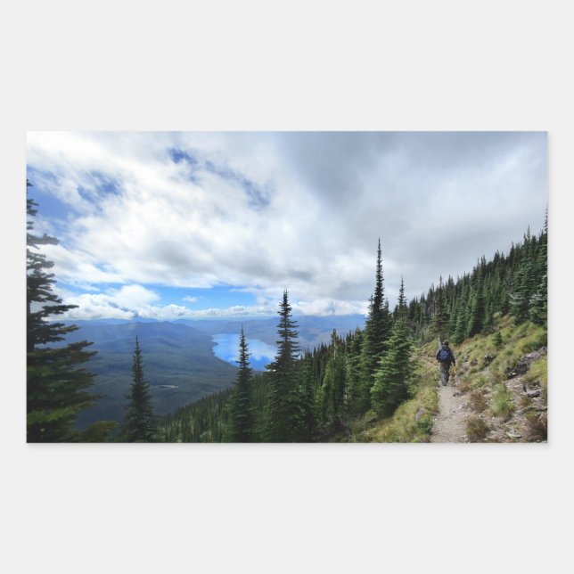 Sticker Rectangulaire Lac McDonald de Mt Brown - Parc national des Glaci (Devant)