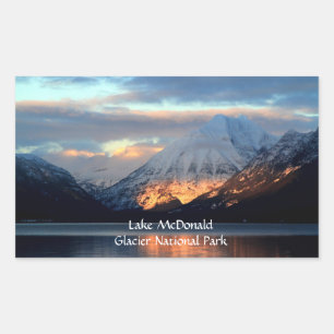 Sticker Rectangulaire Lac McDonald, Parc national des Glaciers,