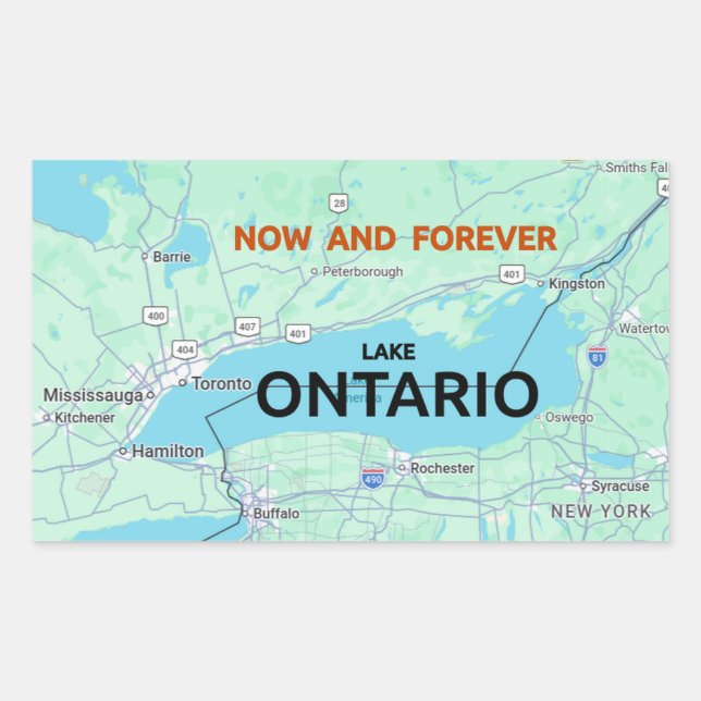 Sticker Rectangulaire Lac Ontario  (Devant)