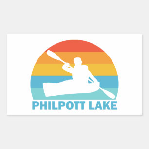 Sticker Rectangulaire Lac Philpott Virginia Kayak