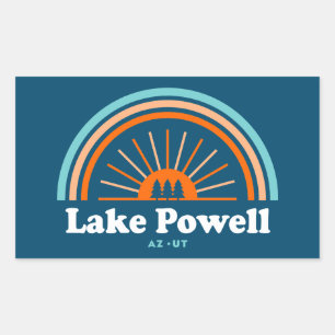 Sticker Rectangulaire Lac Powell Arizona Utah Rainbow