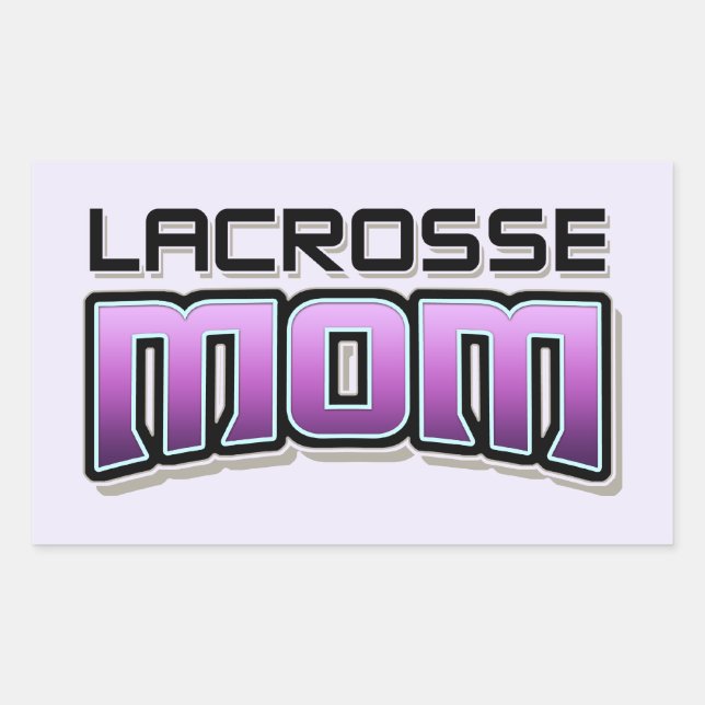 Sticker Rectangulaire Lacrosse MOM (Devant)