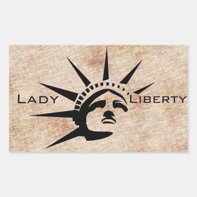 Sticker Rectangulaire Lady Liberty (Devant)