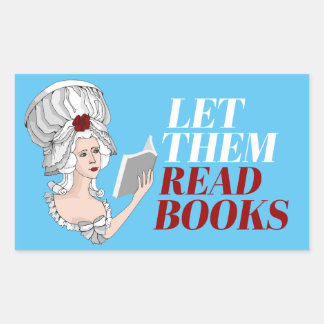 Sticker Rectangulaire Laissez-les lire des livres