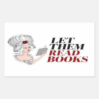 Sticker Rectangulaire Laissez-les lire des livres