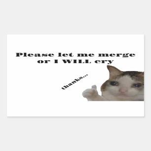 Sticker Rectangulaire Laissez-moi fusionner l'autocollant pare-chocs