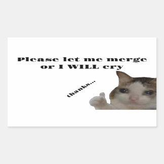 Sticker Rectangulaire Laissez-moi fusionner l'autocollant pare-chocs