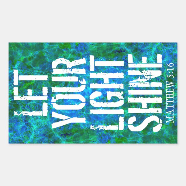 STICKER RECTANGULAIRE LAISSEZ VOTRE LUMIÈRE S'ÉCLAIRER (Devant)