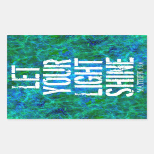 STICKER RECTANGULAIRE LAISSEZ VOTRE LUMIÈRE S'ÉCLAIRER