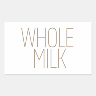 Sticker Rectangulaire Lait entier bronzé élégant