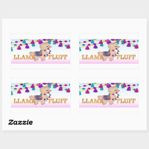 Sticker Rectangulaire LAMA FLUFF Cute