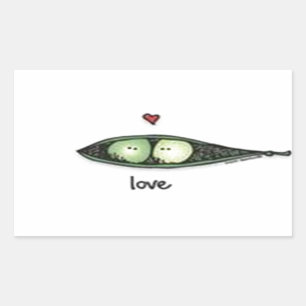 Sticker Rectangulaire L'amour du paon