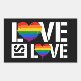 Sticker Rectangulaire L'amour est l'amour