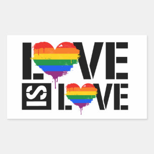 Sticker Rectangulaire L'amour est l'amour