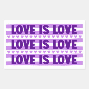 Sticker Rectangulaire L'amour est l'amour dans le violet