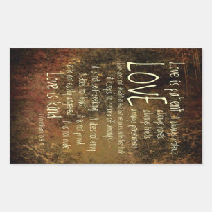 Sticker Rectangulaire L'amour est mélange patient