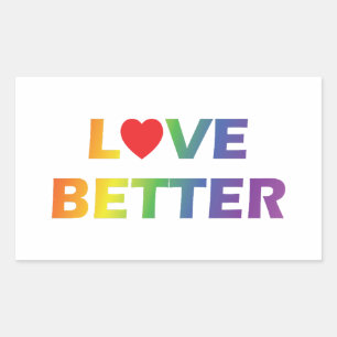 Sticker Rectangulaire L'amour mieux