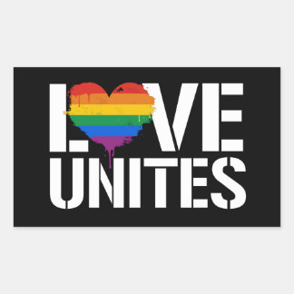 Sticker Rectangulaire L'amour unit