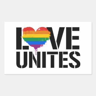 Sticker Rectangulaire L'amour unit