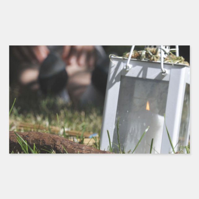 Sticker Rectangulaire Lanterne de lumière (Devant)