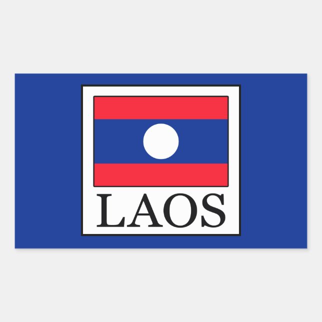 Sticker Rectangulaire Laos (Devant)