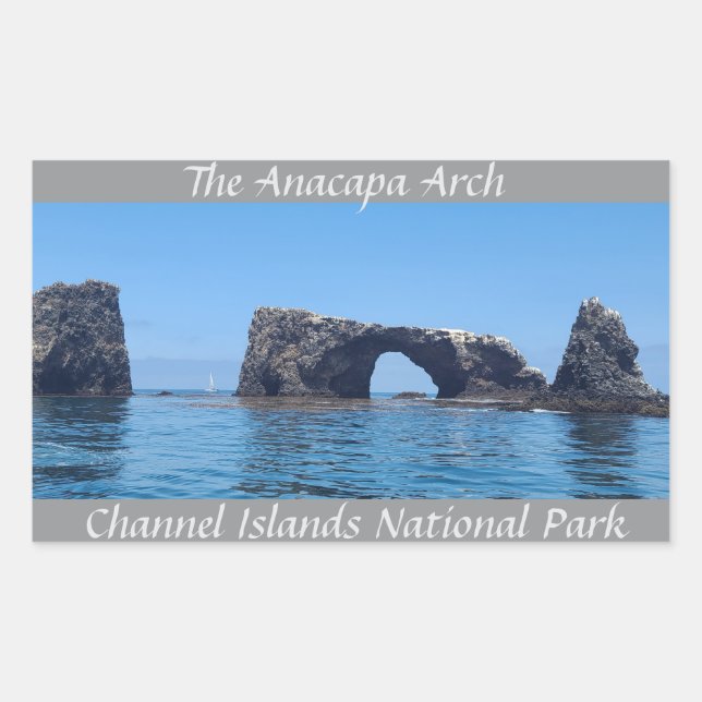 Sticker Rectangulaire L'arc d'Anacapa (Devant)