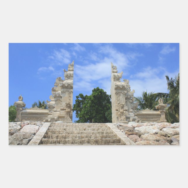 Sticker Rectangulaire L'art balinais (Devant)