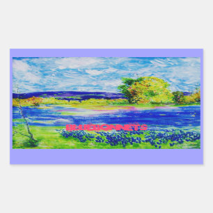 Sticker Rectangulaire l'art bluebonnet