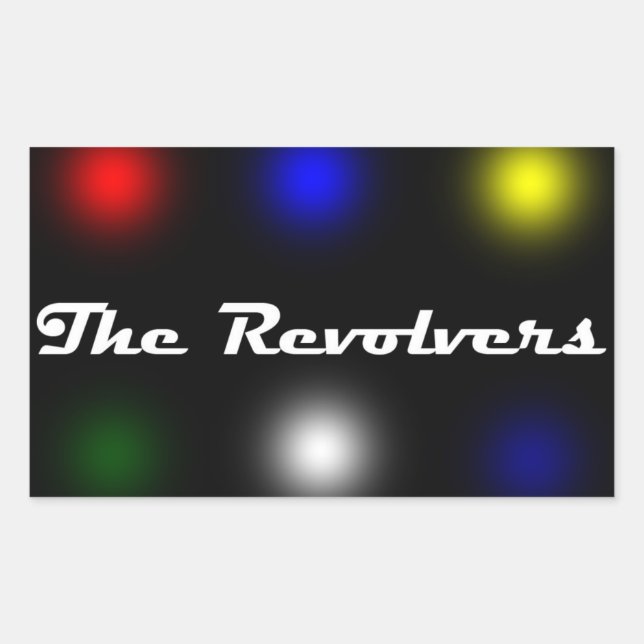 Sticker Rectangulaire L'autocollant de revolvers (Devant)