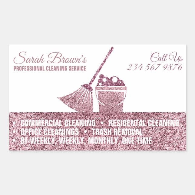 Sticker Rectangulaire Lave-linge Nettoyage Janitorial (Devant)