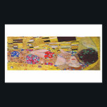 Sticker Rectangulaire Le baiser de Gustav Klimt<br><div class="desc">Ce tableau intitulé The Kiss est réalisé par le célèbre artiste Gustav Klimt. À propos de Gustav Klimt Gustav Klimt était un peintre symboliste autrichien et l'un des membres les plus importants du mouvement de sécession de Vienne. Il est devenu l'un des membres fondateurs et président de la Wiener Sezession...</div>