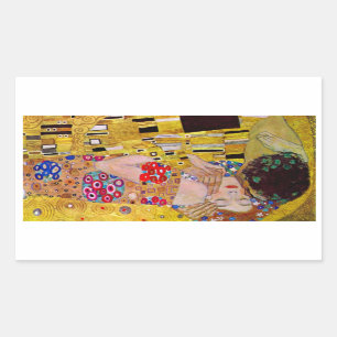 Sticker Rectangulaire Le baiser par Gustav Klimt