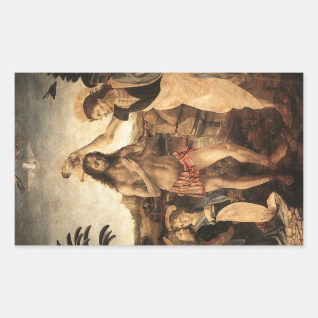 Sticker Rectangulaire 'Le baptême du Christ' (Devant)