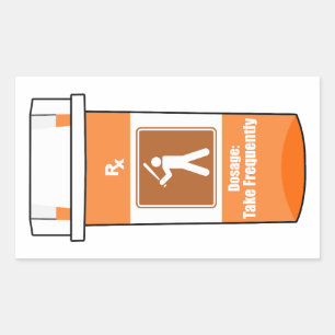 Sticker Rectangulaire Le baseball est ma drogue