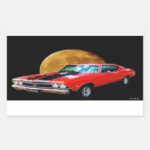 Sticker Rectangulaire Le battement de coeur d'hiers Chevrolet de