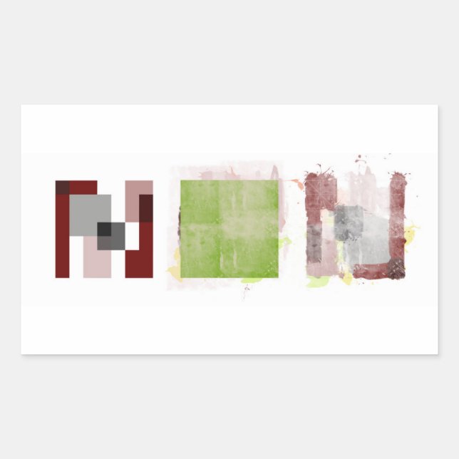 Sticker Rectangulaire Le bien du mal et l'idée 2014 (Devant)