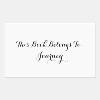 Sticker Rectangulaire Le blanc "ce livre appartient à "