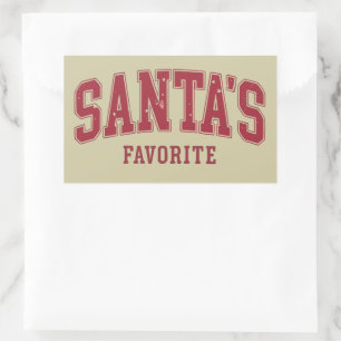 Sticker Rectangulaire Le cadeau de Noël préféré du Père Noël Drôle et fe
