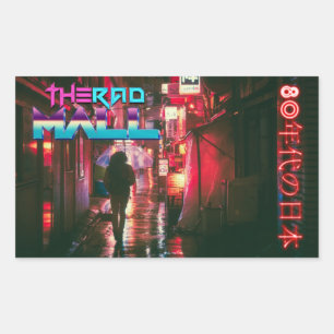 Sticker Rectangulaire Le centre commercial Rad Mall "80's Japan" 4,5 pou