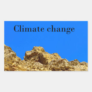 Sticker Rectangulaire Le changement climatique s'occupe de l'environneme