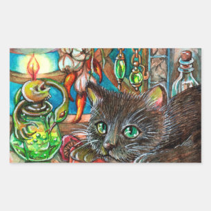 Sticker Rectangulaire Le chat de l'alchimiste