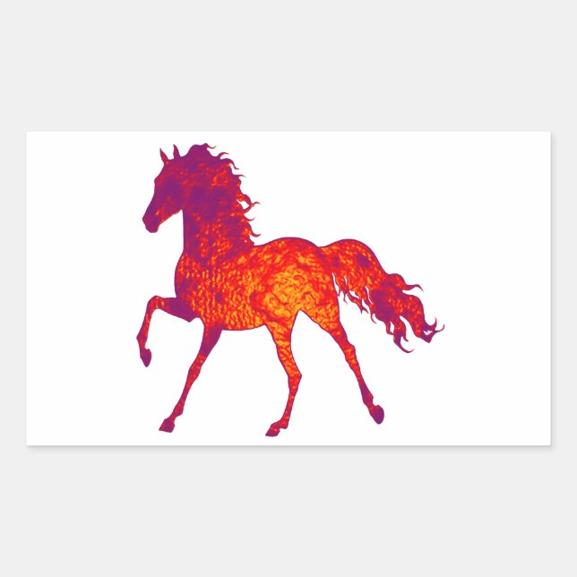 STICKER RECTANGULAIRE LE CHEVAL GALACTIQUE (Devant)