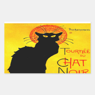 Sticker Rectangulaire Le Conversation Noir Vintage