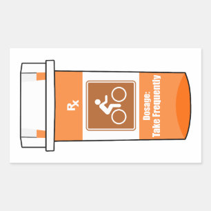 Sticker Rectangulaire Le cyclisme est ma drogue