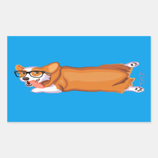 Sticker Rectangulaire Le déploiement de Corgi