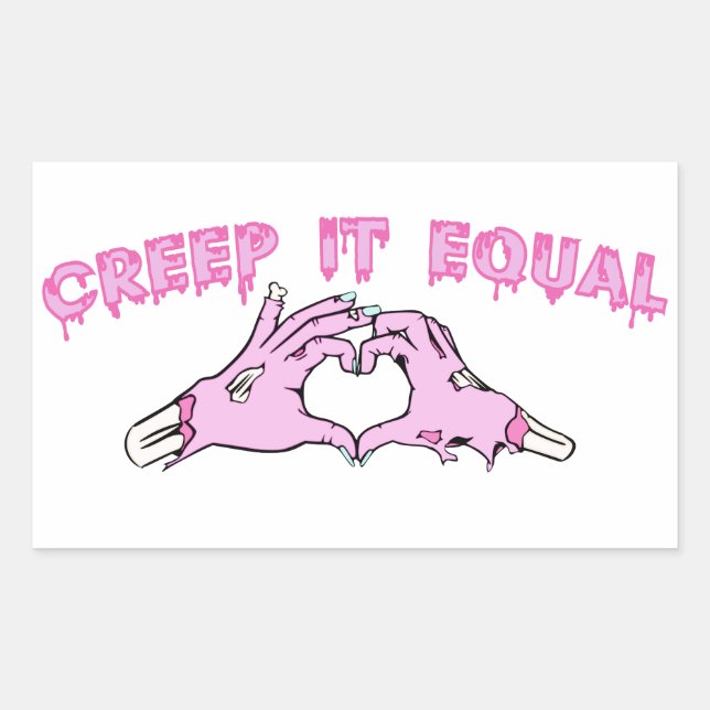 Sticker Rectangulaire Le Dollar Est Mon Signe – Design Hot Pink Hustle (Devant)