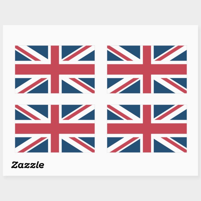 Sticker Rectangulaire Le drapeau britannique Union Jack (Feuille)